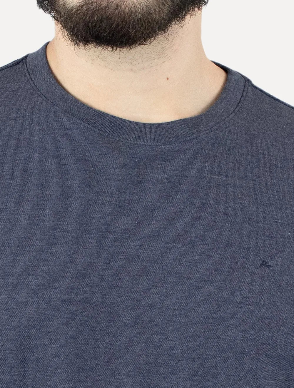 Camiseta Aramis Masculina Regular Piquet Bordado Marinho Mescla