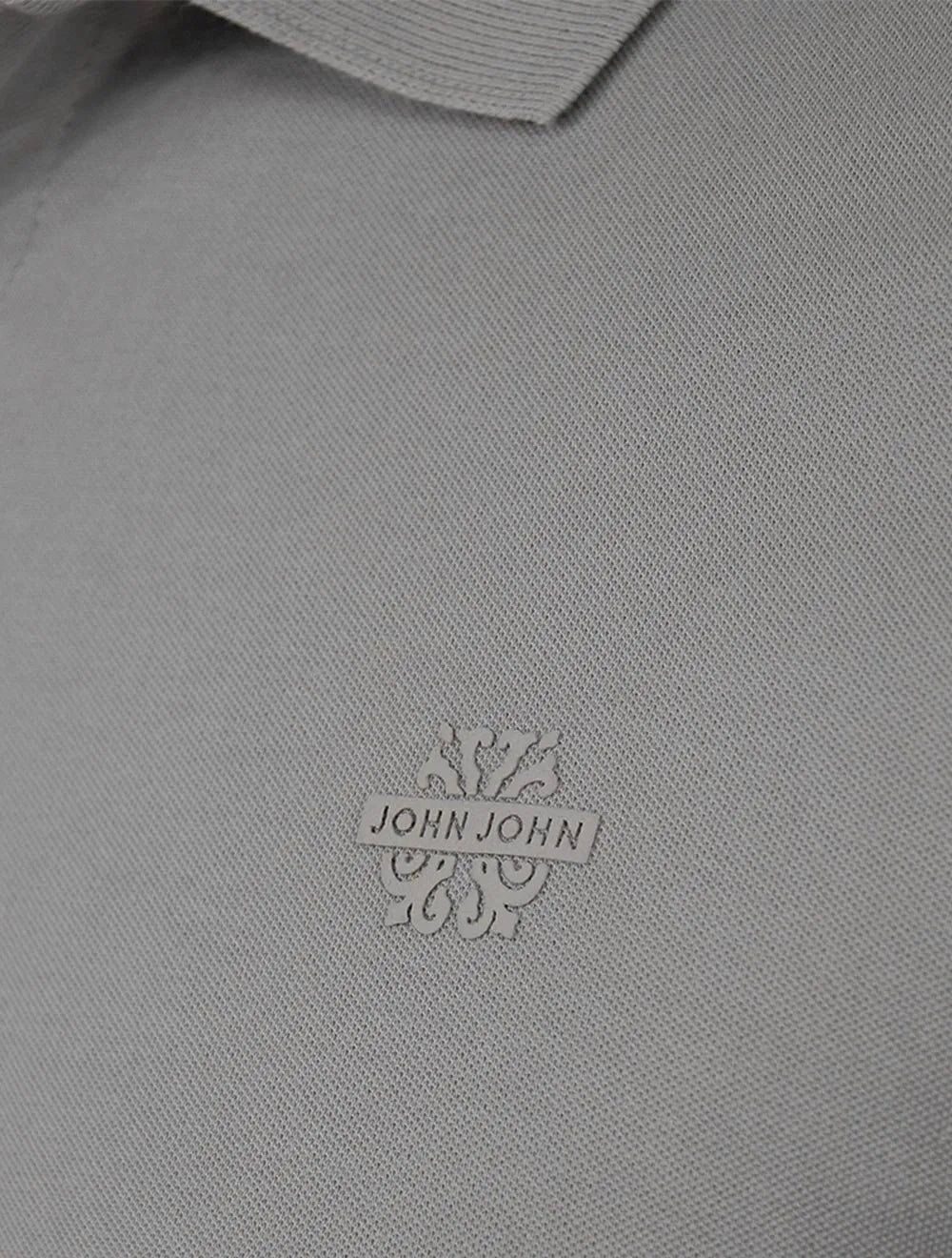 Polo John John Masculina Light Transfer Cinza Médio
