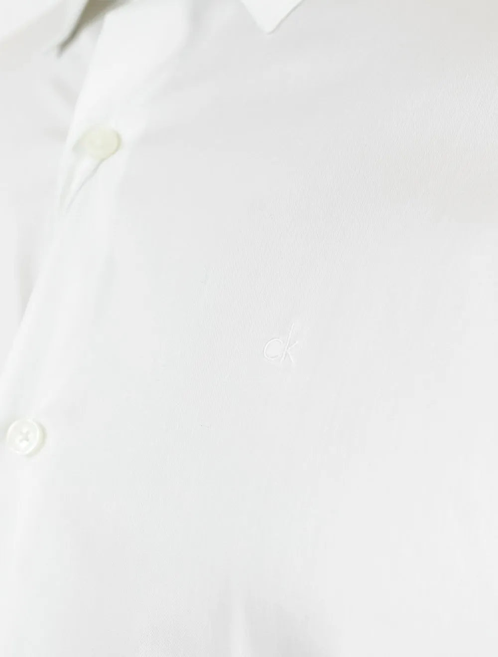 Camisa Calvin Klein Masculina Slim Essential Basic Logo Branca