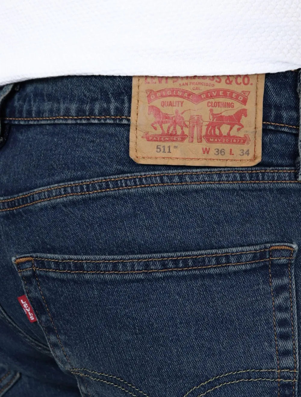 Calça Levis Jeans Masculina 511 Slim Stretch Washed Escura