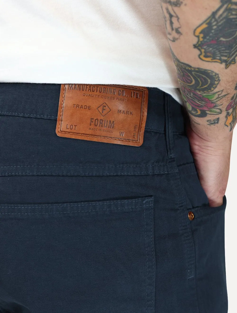 Calça Forum Sarja Masculina Slim Paul Escura