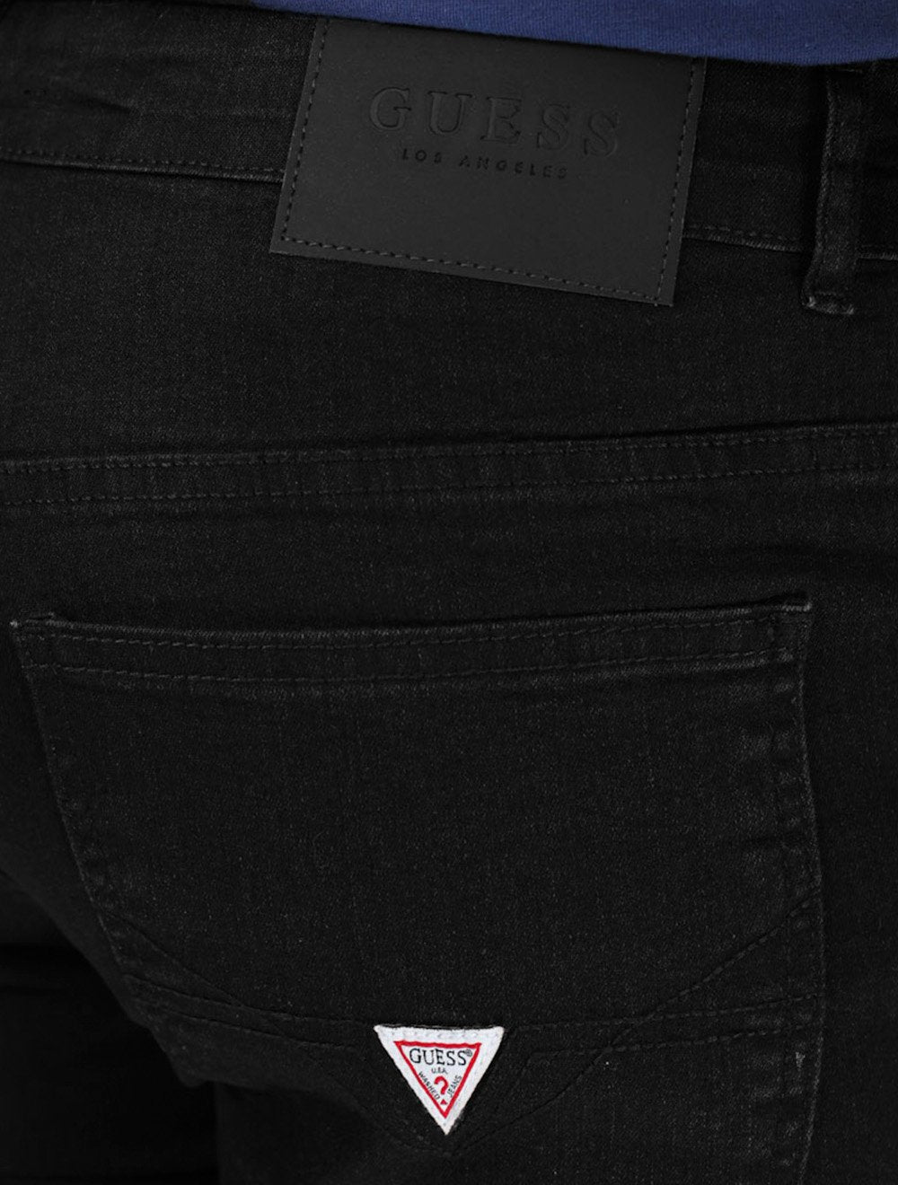 Calça Guess Jeans Masculina Skinny Jet Black Tag A996 Preta