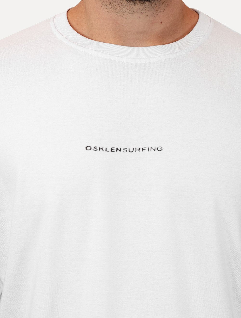 Camiseta Osklen Masculina Regular Big Shirt Tracking Snow Branca