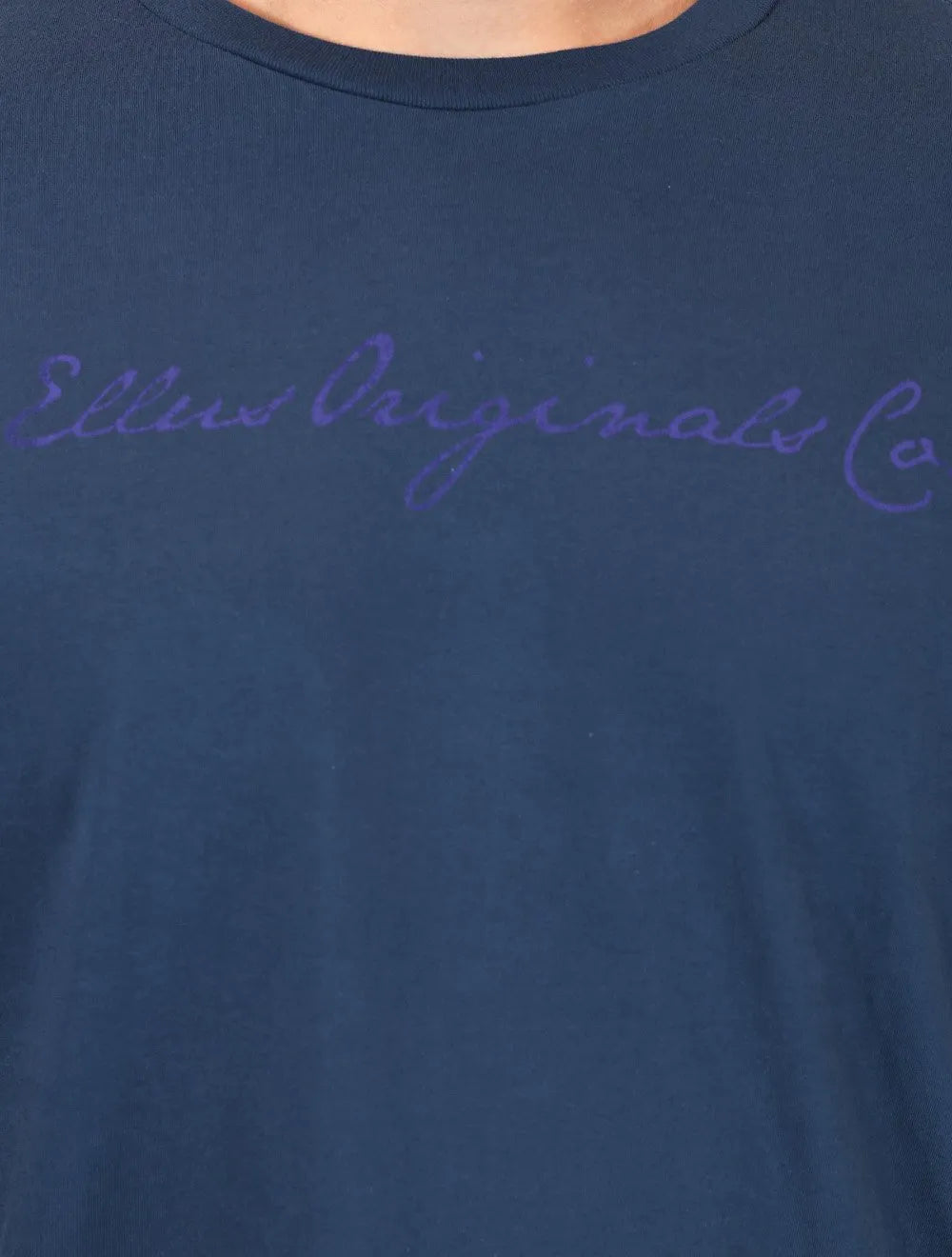 Camiseta Ellus Masculina Cotton Fine Originals Co. Script Azul Marinho