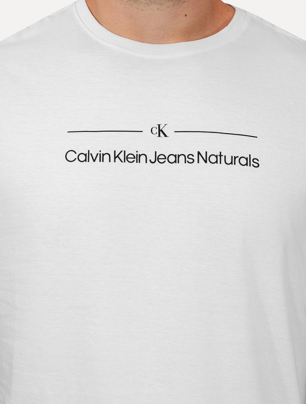 Camiseta Calvin Klein Jeans Masculina Naturals Sash Logo Branca