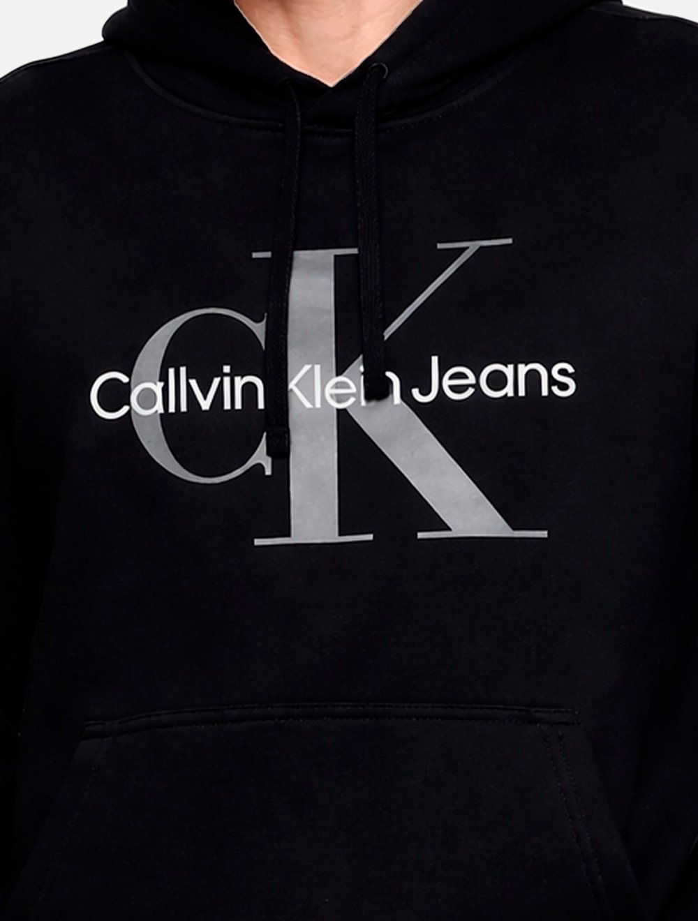 Moletom Calvin Klein Jeans Masculino Hoodie Issue Monograma Preto