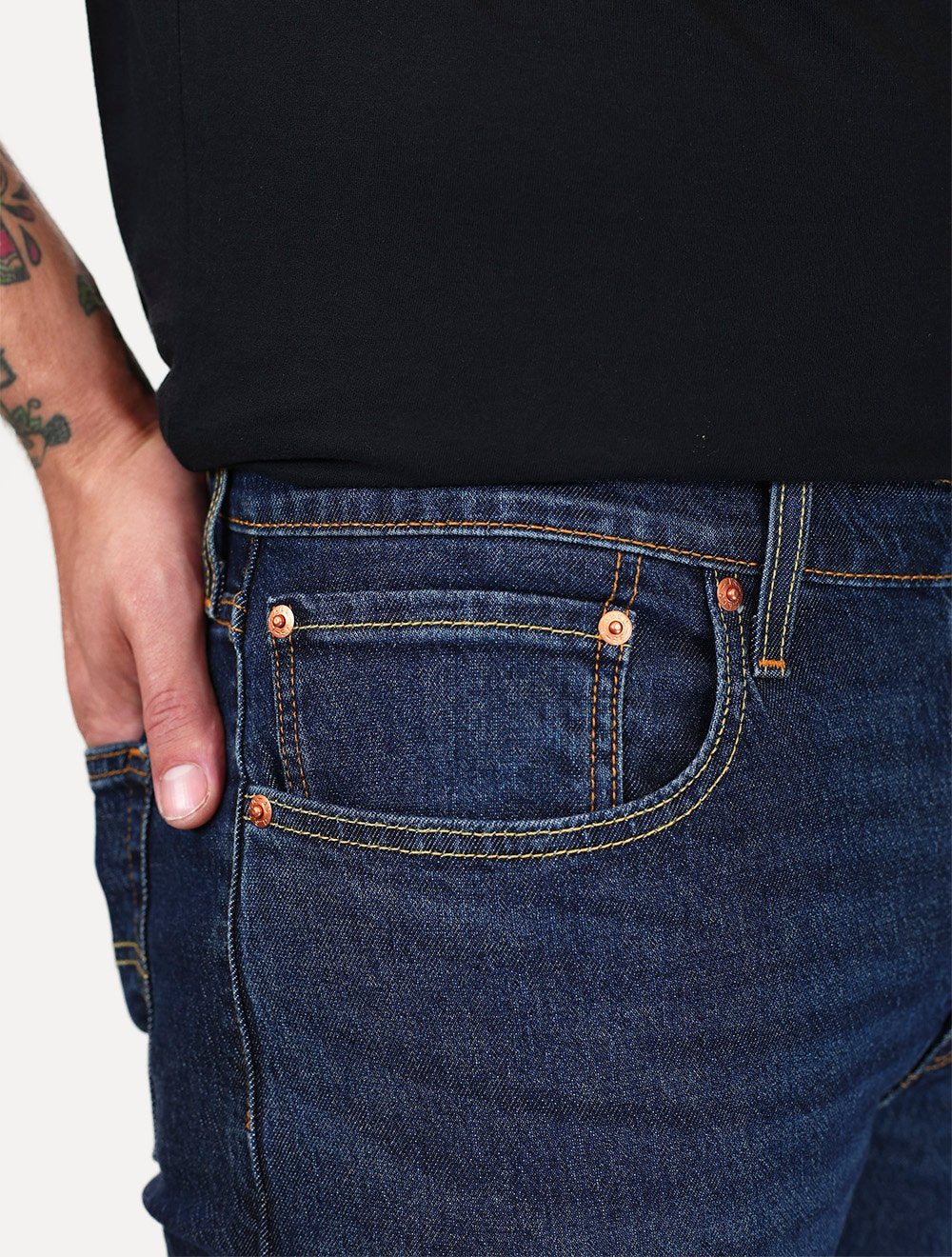 Calça Levis Jeans Masculina 512 Slim Taper Stretch Cool Escura