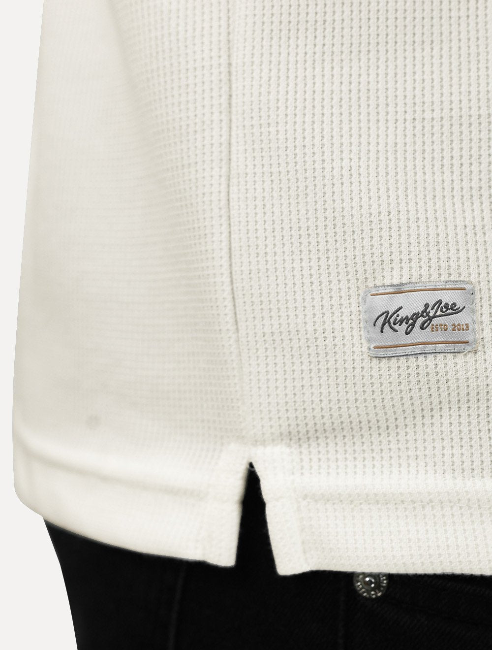 Camiseta King & Joe Masculina Slim Textura Tricot Off White