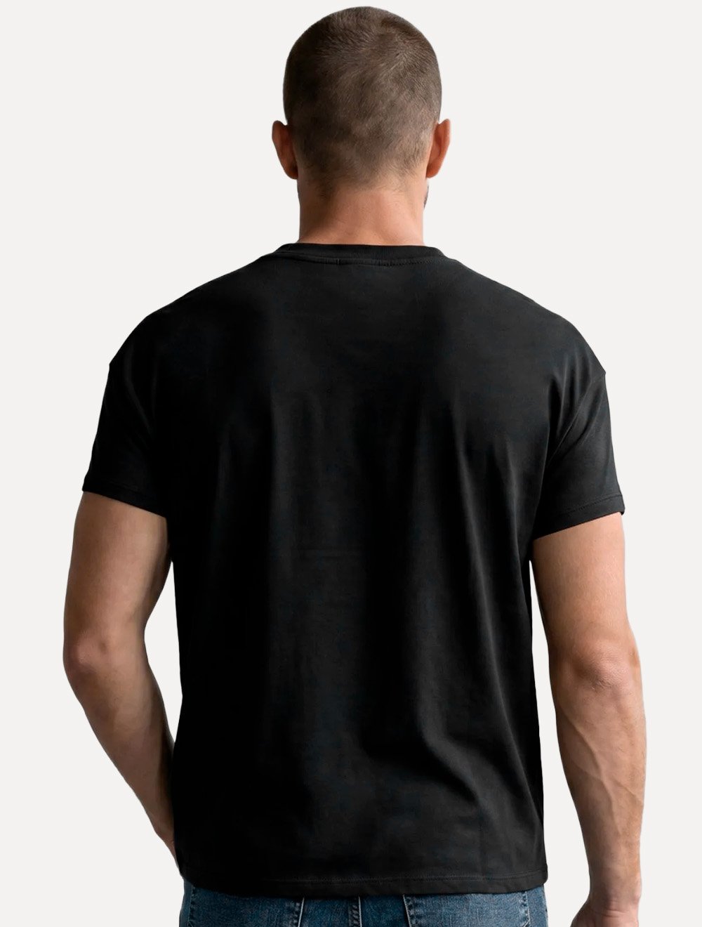 Camiseta Guess Masculina Los Angeles Embossed Logo Preto