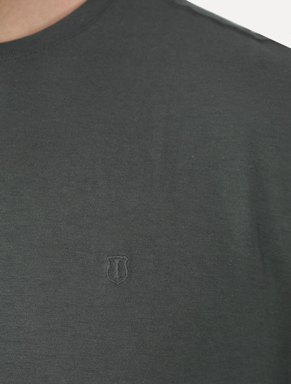 Camiseta Individual Comfort Pima Soft Touch Logo Cinza Escuro
