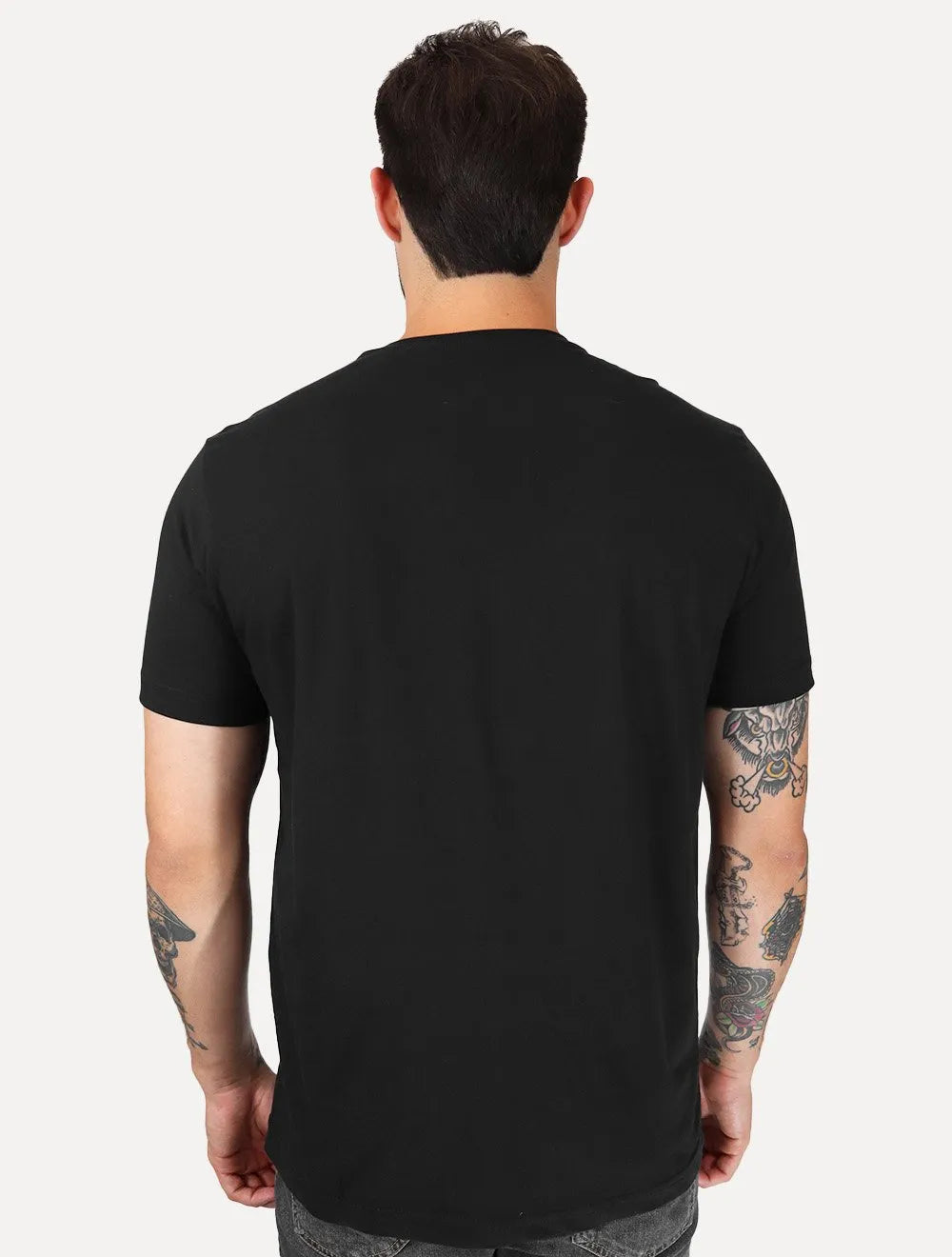 Camiseta King & Joe Masculina Pima Touch Logo Peito Preta