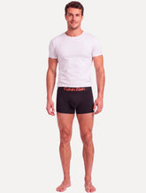Cuecas Calvin Klein Underwear Trunk Seamless Outline Logo Branca Preta e Mescla Pack 3UN