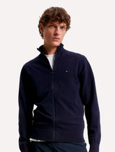 Suéter Tommy Hilfiger Masculino 1985 Zip Through Azul Marinho