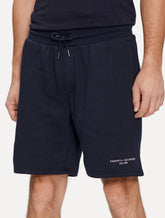 Bermuda Tommy Hilfiger Moletom Masculina Small Logo Preta