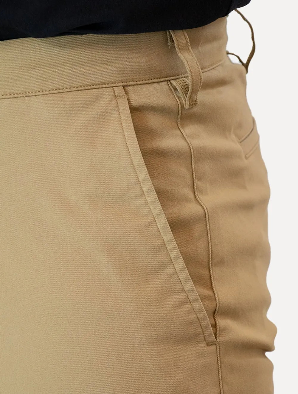 Bermuda Lacoste Masculina Sarja Slim Cotton Stretch Bege