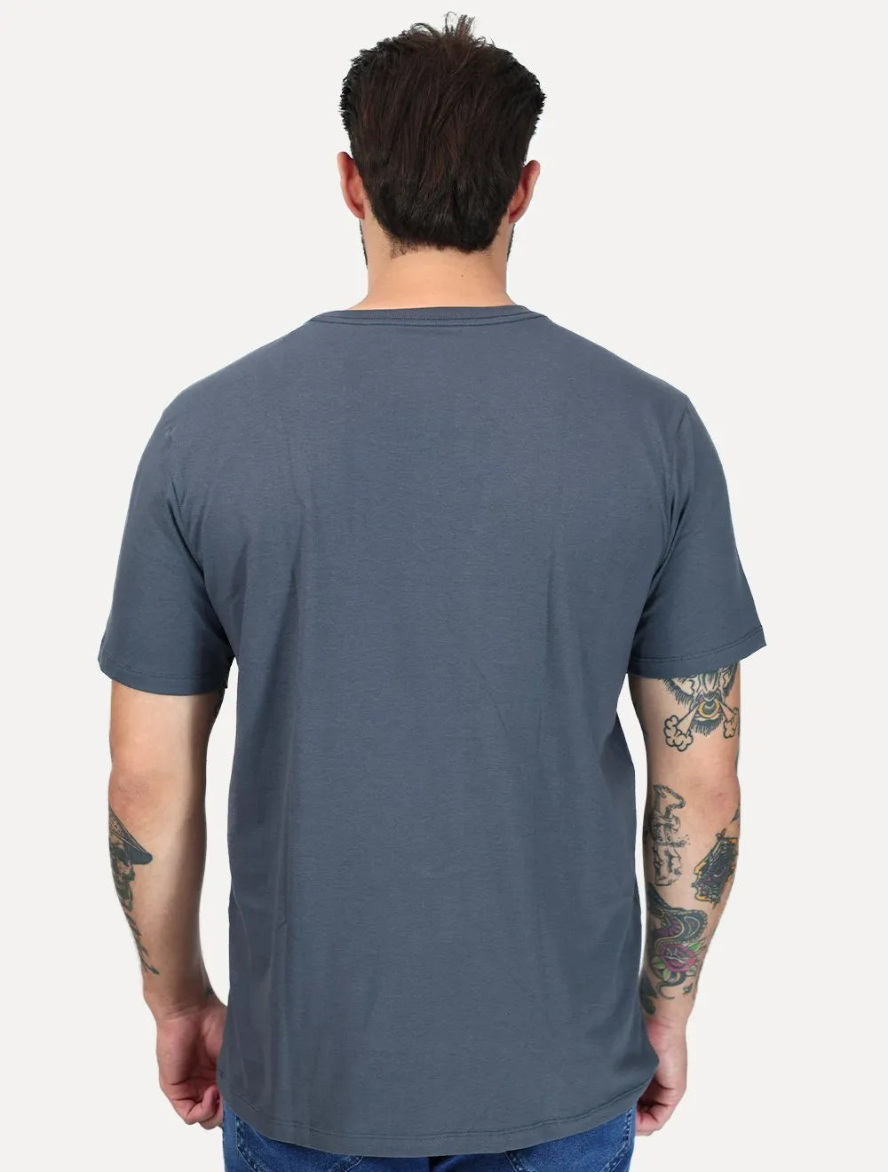 Camiseta John John Rubber Key Light Transfer Cinza Médio