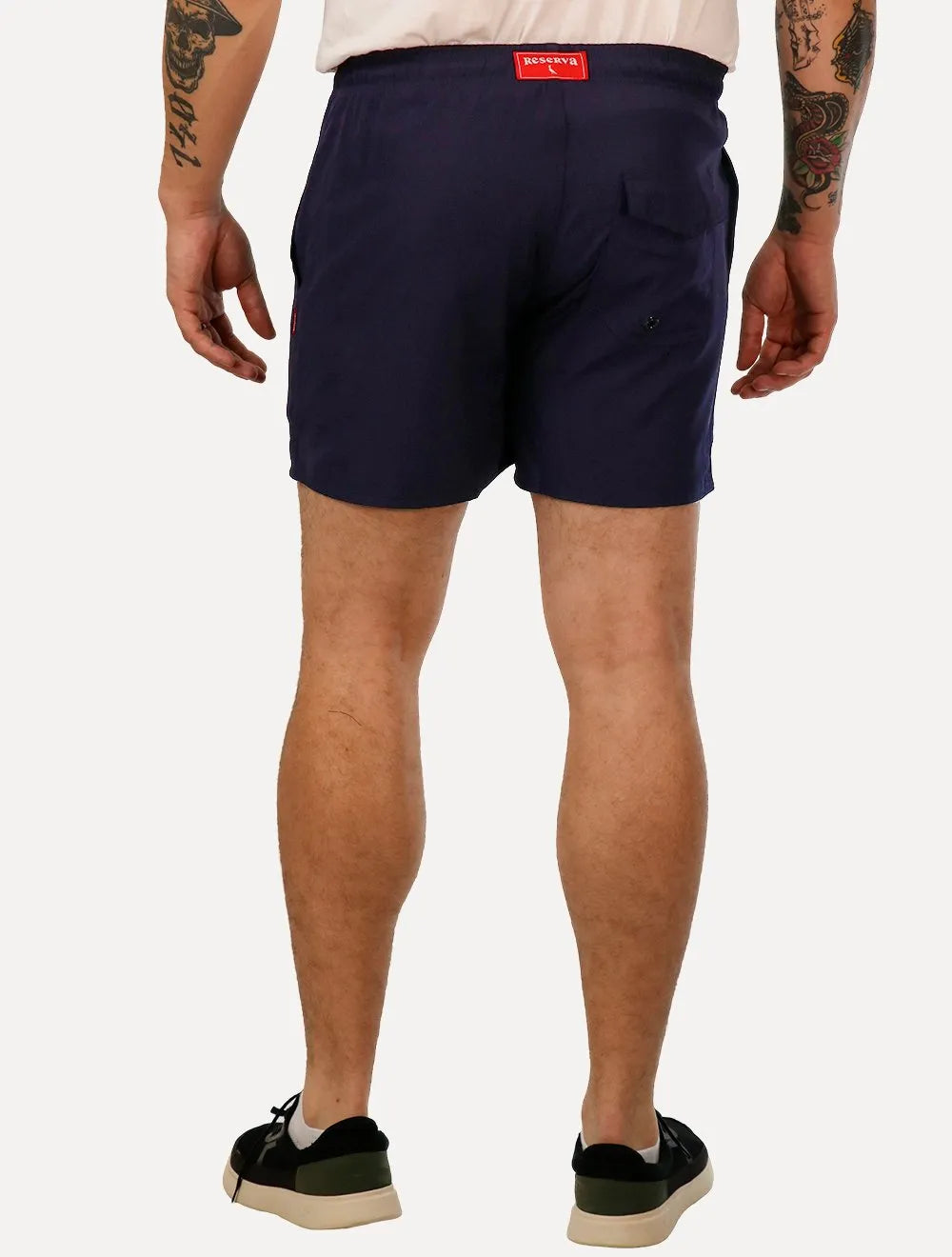 Short Reserva Masculino D'Água Beachwear Liso Basico Lateral Azul Marinho