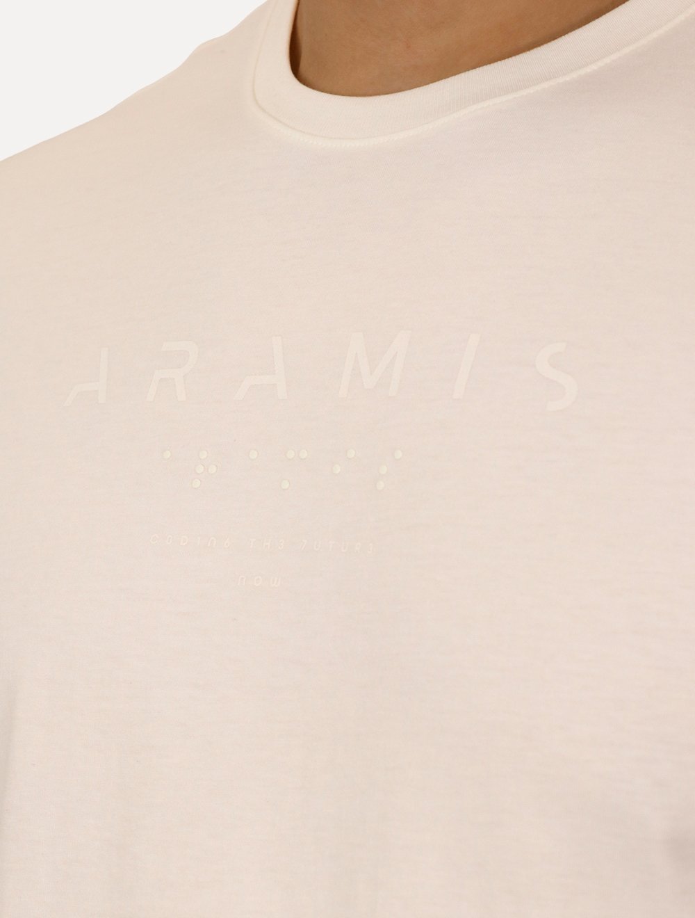 Camiseta Aramis Masculina Regular Braile Off-White