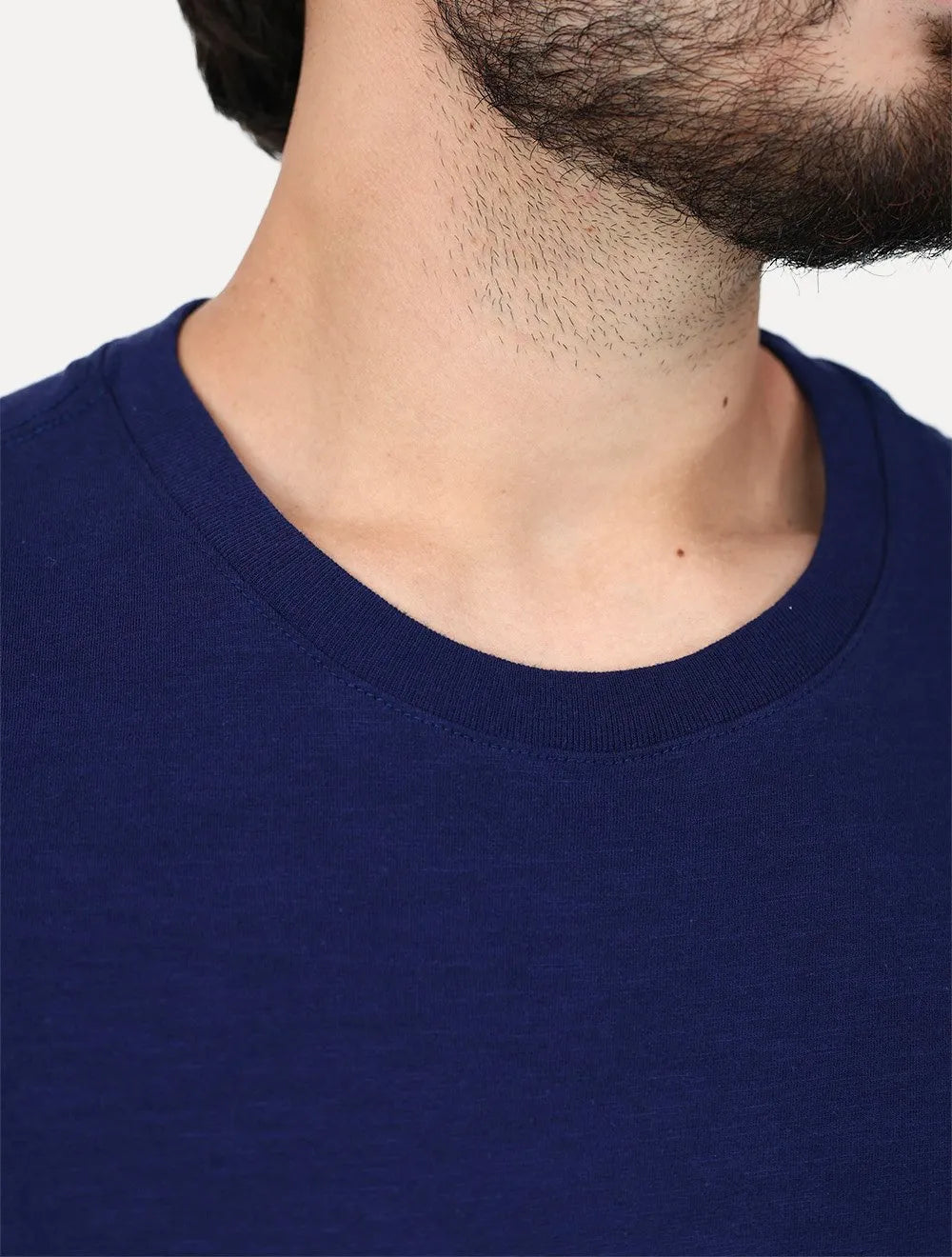 Camiseta John John Slim Fit Flame Azul Marinho