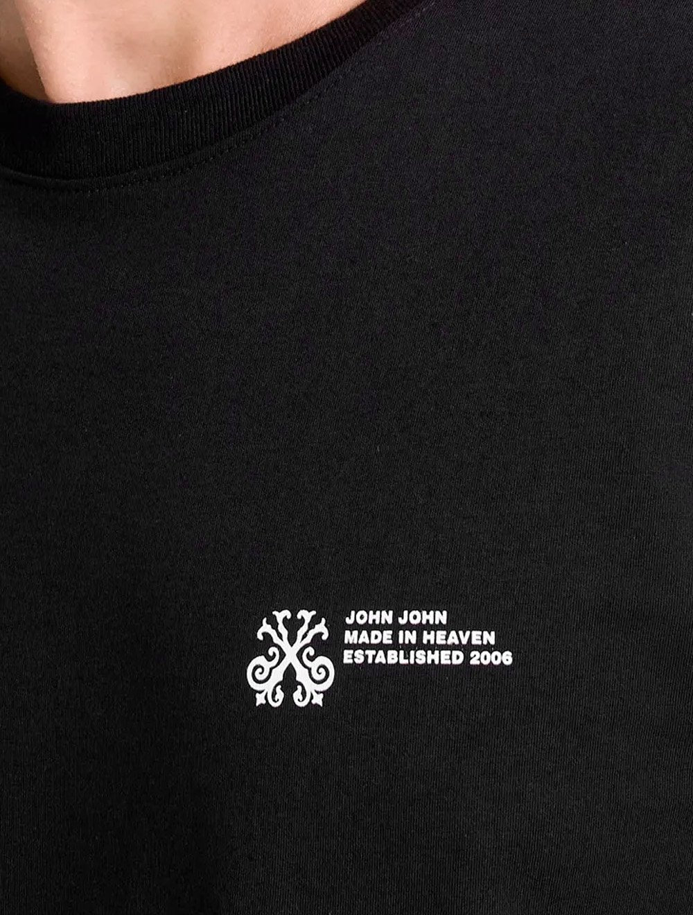 Camiseta John John Masculina Regular Fit Established 2006 Preto
