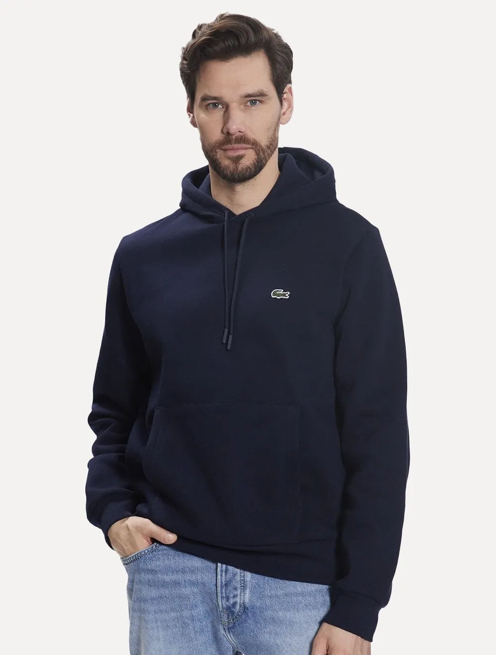 Moletom Lacoste Masculino Hoodie Classic Fit Azul Marinho