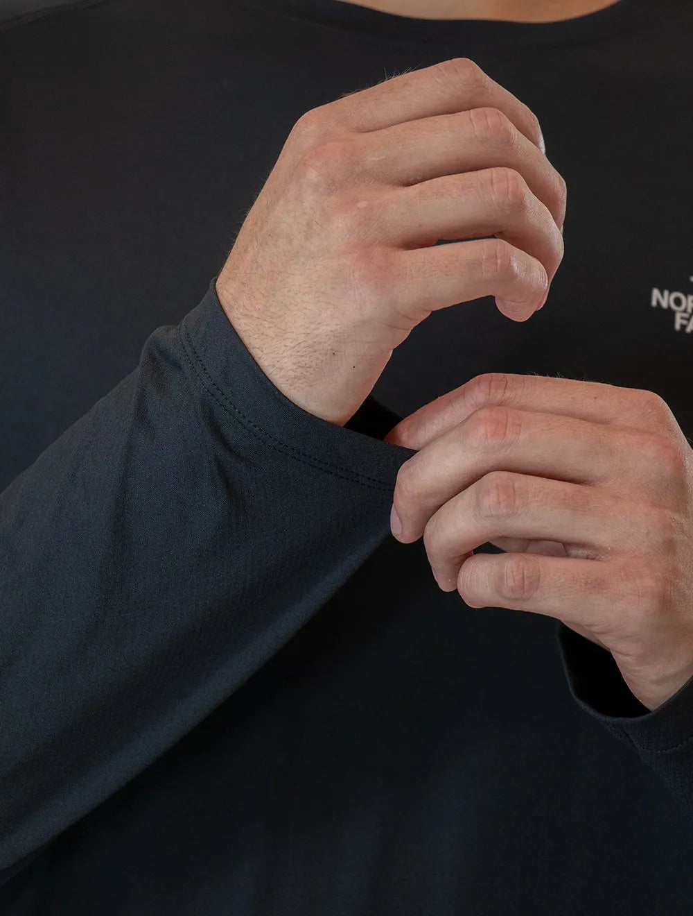 Blusa The North Face Masculina Manga Longa Crewneck Hyper Preta