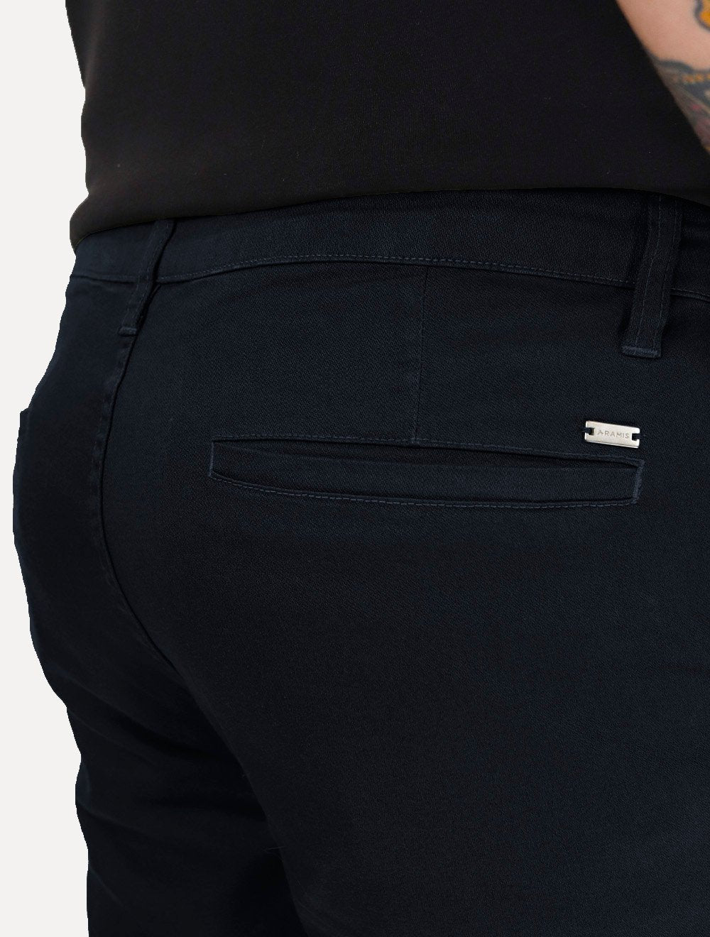 Bermuda Aramis Masculina Chino Cotton Sarja Azul Marinho