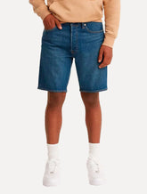 Bermuda Levis Jeans Masculina 501 Hemmed Shorts Azul Médio