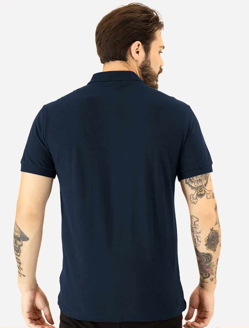 Polo Aramis Masculina Piquet Inner Detail Dark Azul Marinho