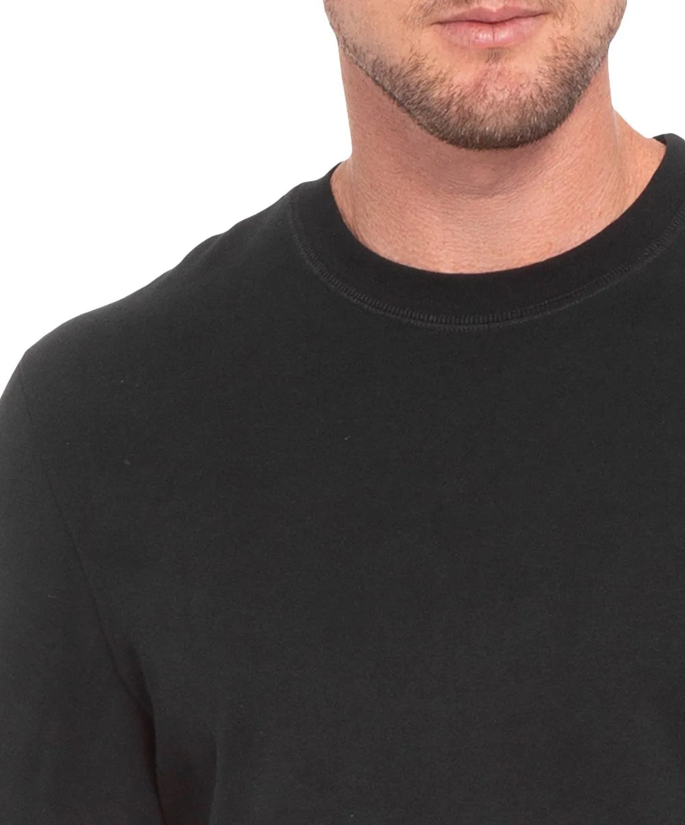 Blusa John John Masculina Moletom Double Layer Preta
