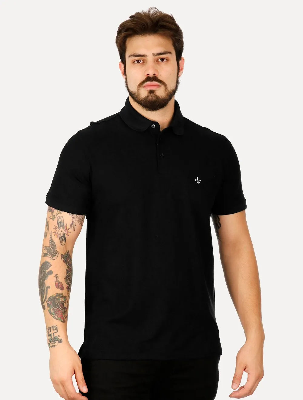 Polo Dudalina Masculina Piquet Comfort Pima Preta