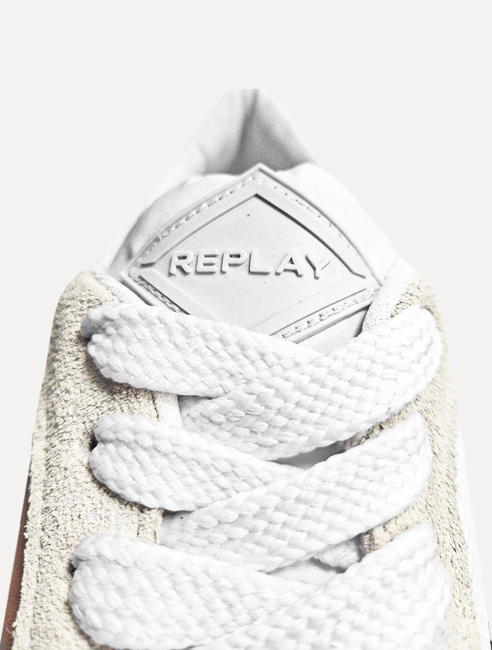 Tênis Replay Masculino Casual Low Textile Suede Branco