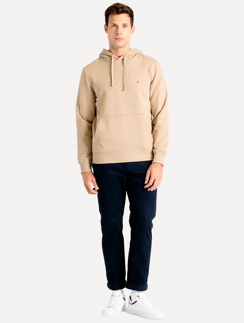 Moletom Tommy Hilfiger Masculino Essential Terry Hoody Cáqui