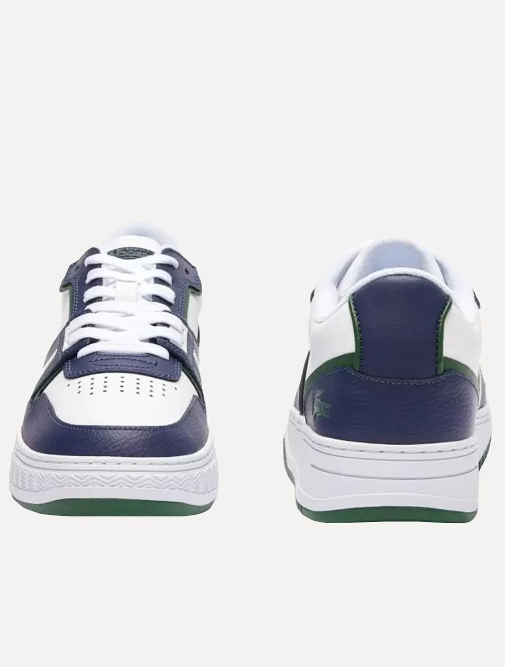 Tênis Lacoste Masculino L001 Contrasted Textile Wht/Nvy Branco
