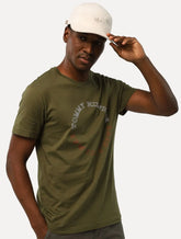 Camiseta Tommy Hilfiger Masculina Monotype Roundle Logo Verde Militar
