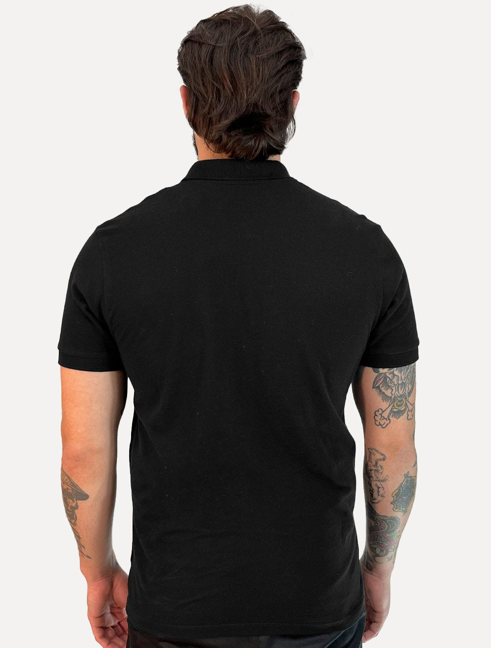 Polo Calvin Klein Masculina Piquet Regular CKJ Bordado Preta
