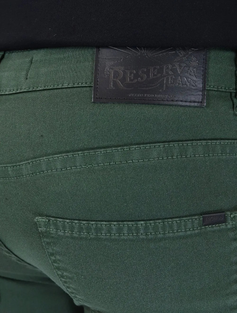 Calça Reserva Masculina Sarja Super Skinny Color Verde Escuro