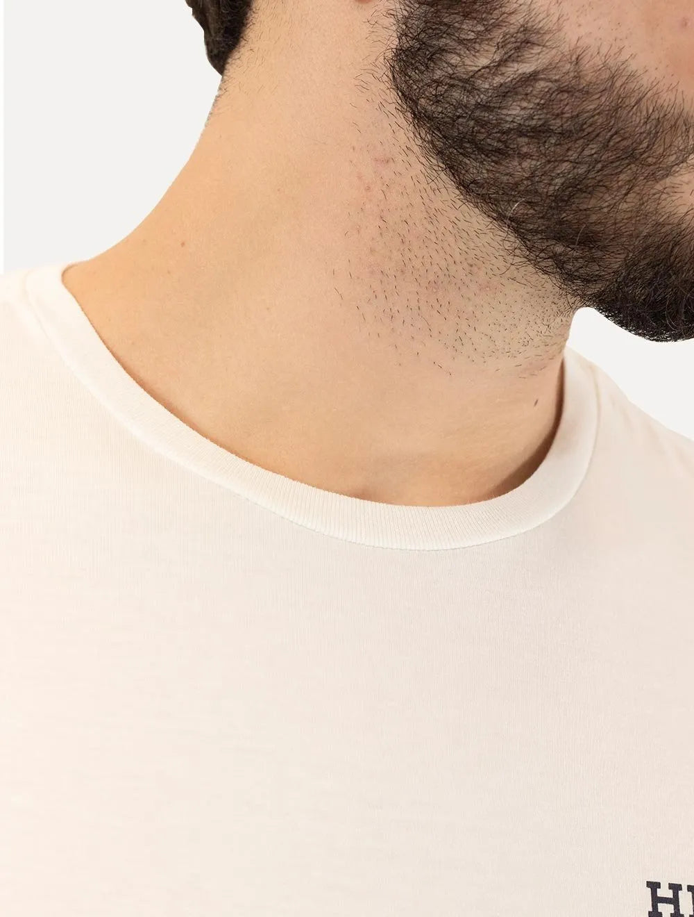 Camiseta Tommy Hilfiger Masculina Regular Global Stripe Branca