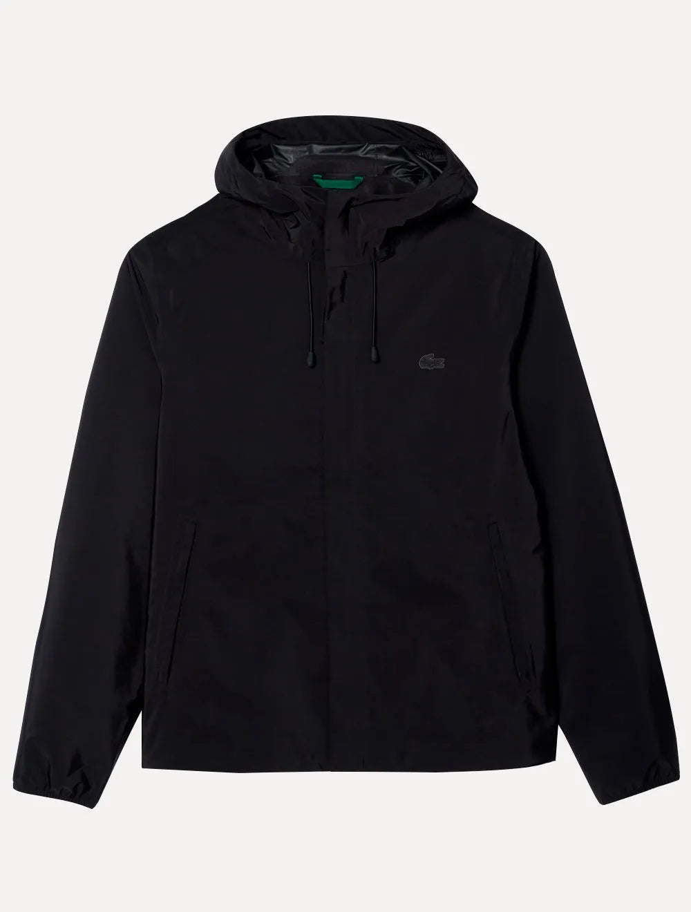 Jaqueta Lacoste Masculina Hoodie Waterproof Track Sport Preta
