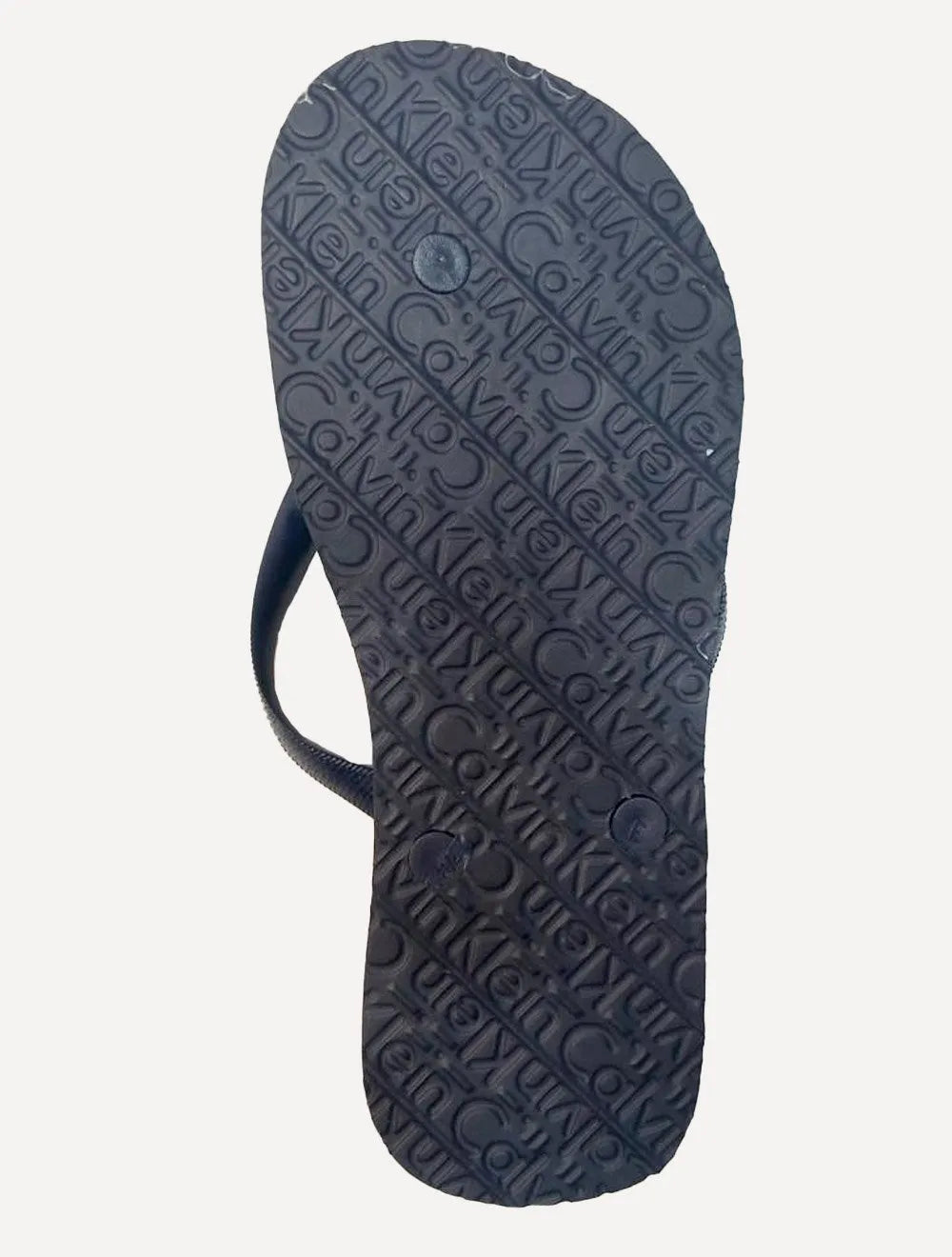 Chinelo Calvin Klein Swimwear Silk Basic Logo Azul Marinho