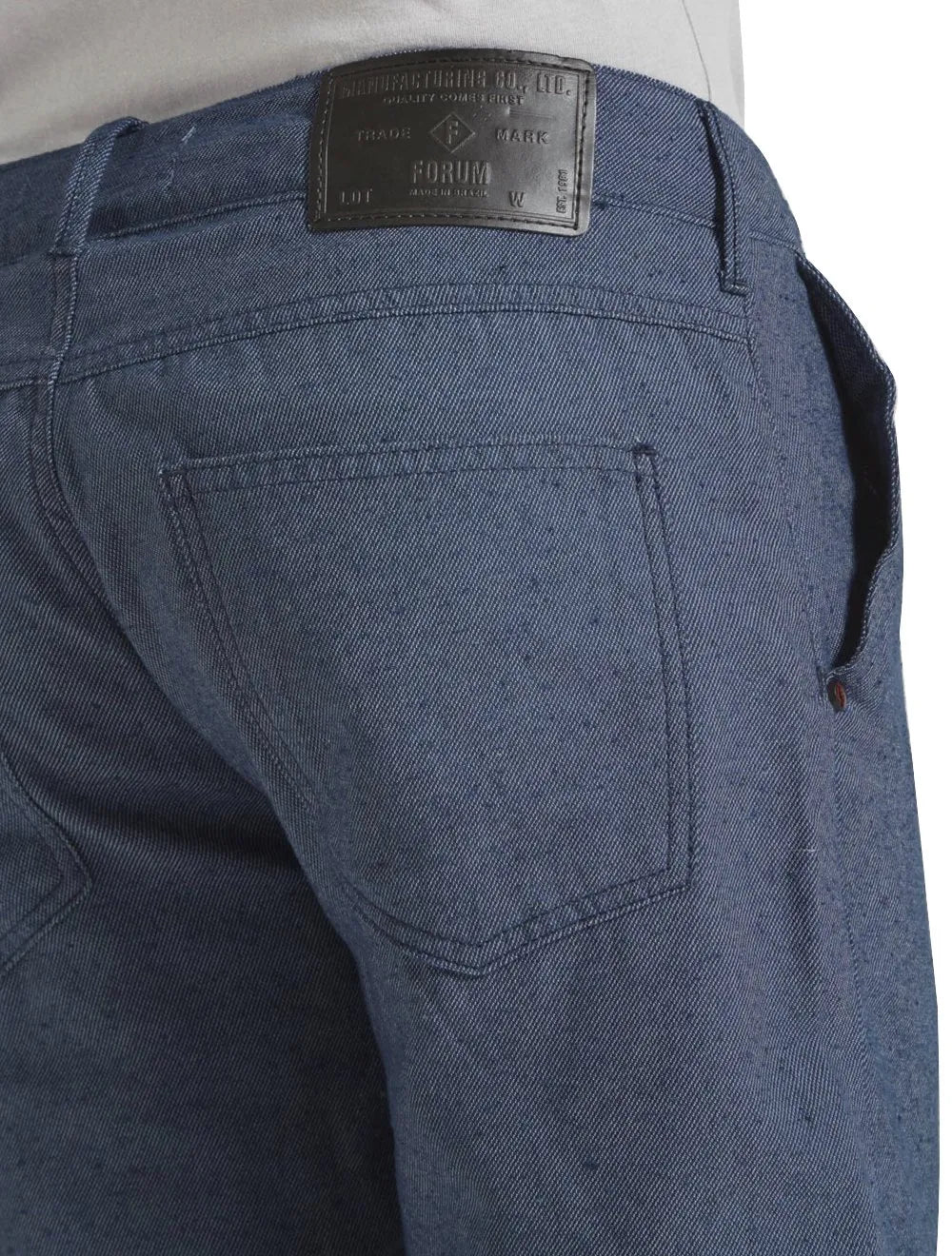 Bermuda Forum Masculina Sarja Benjamin Azul Marinho Mescla