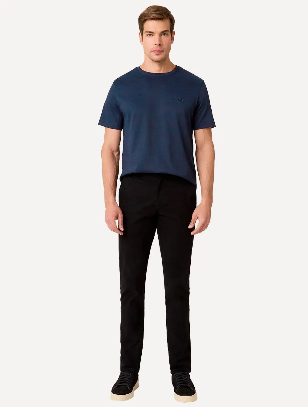 Camiseta Dudalina Masculina Flame Bicolor Azul Marinho