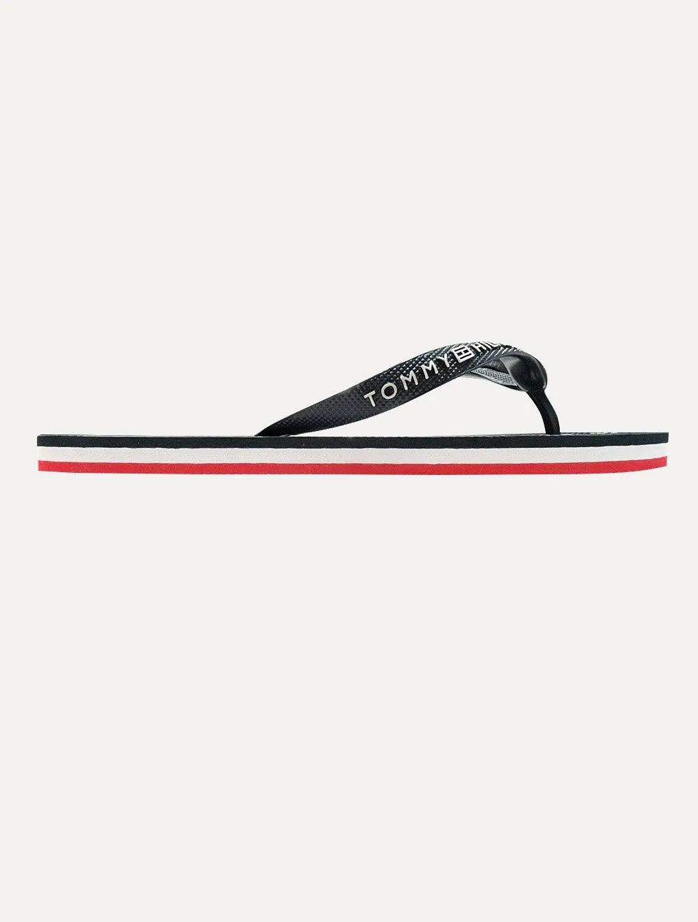 Chinelo Tommy Hilfiger Masculino Rubber Texture Strip Simon 34R Vermelho/Marinho