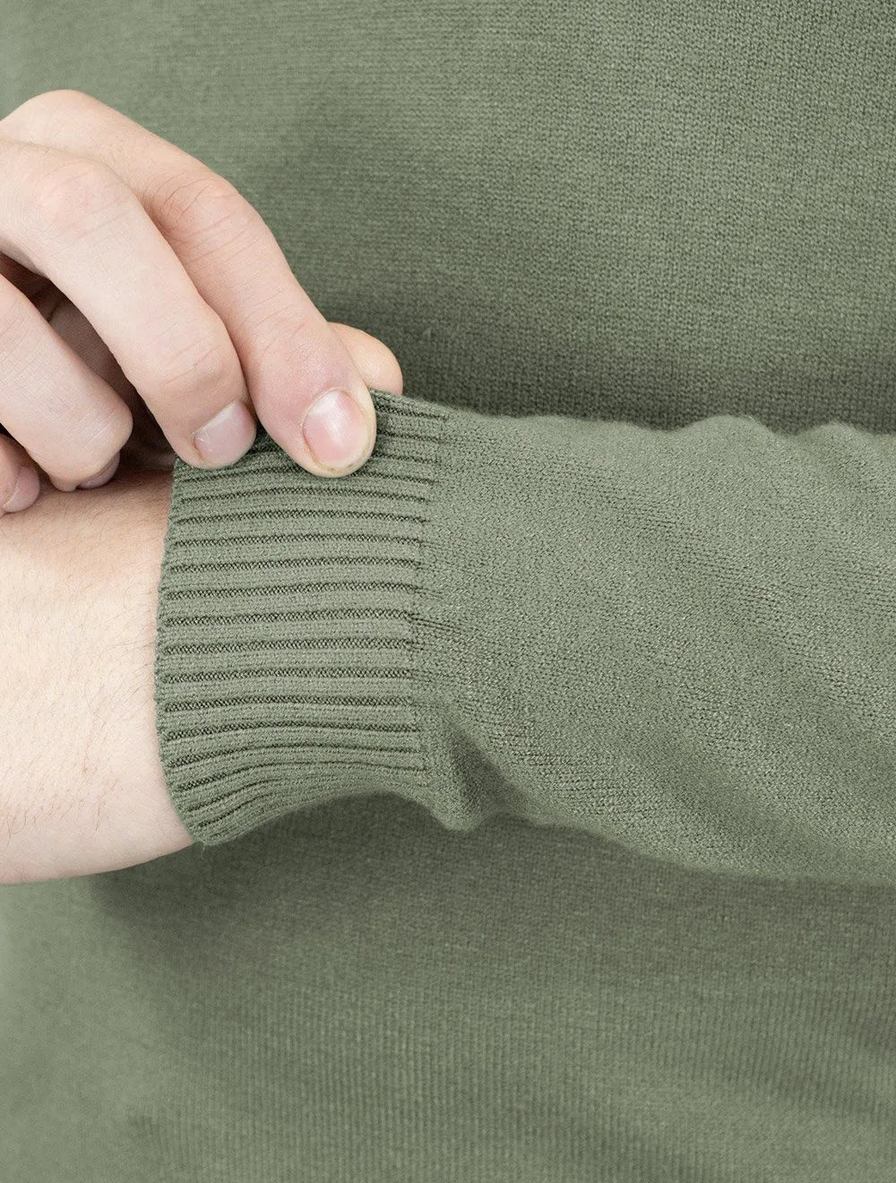 Suéter Dixen Masculino Crewneck Tricot Liso Verde