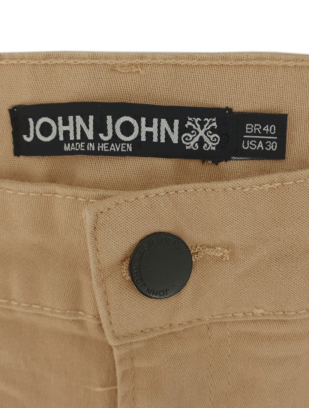 Bermuda John John Masculina Sarja Straight Alasca Cáqui Claro