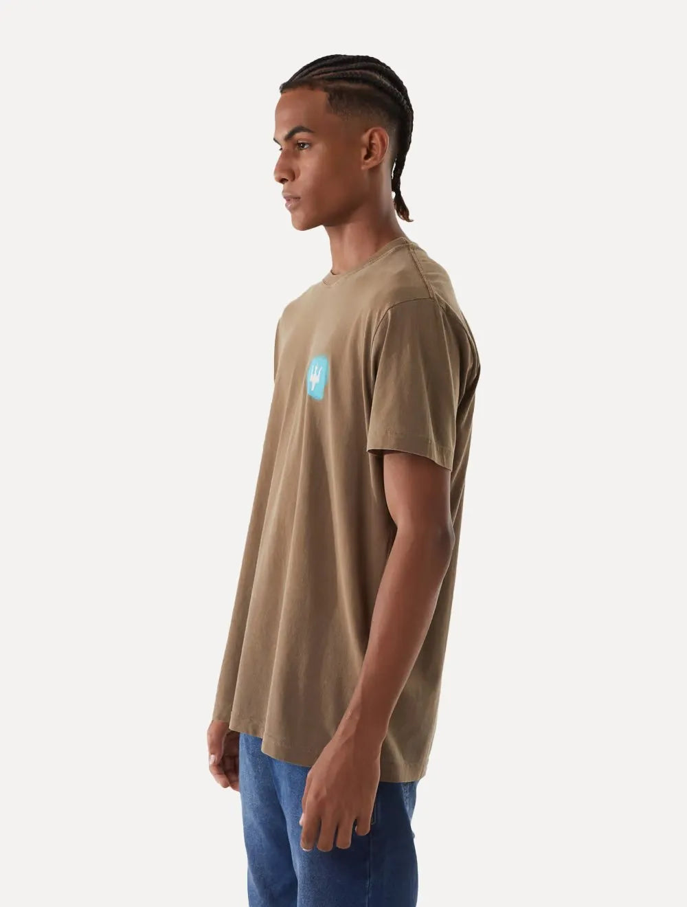 Camiseta Osklen Masculina Regular Stone Sprayicon Cáqui Escuro