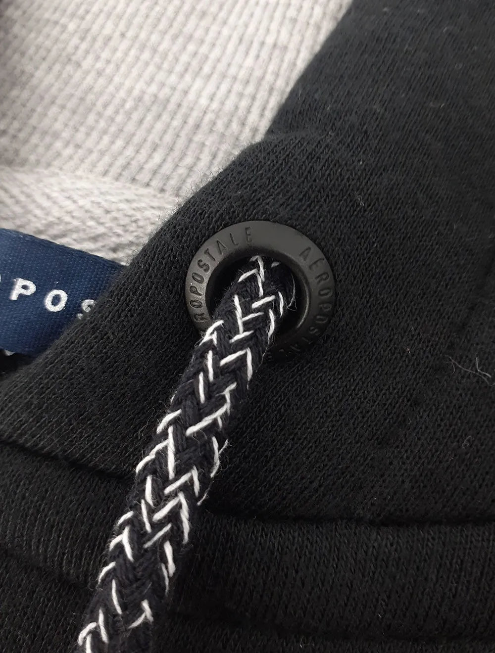 Moletom Aeropostale Masculino Hoodie 1987 Lettering Preto