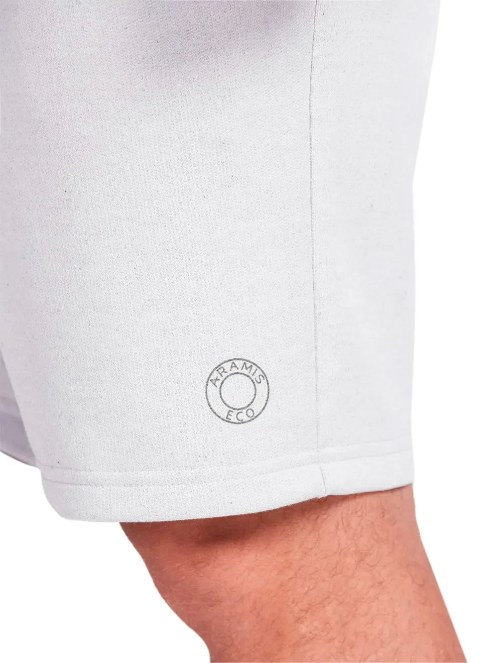 Bermuda Aramis Masculina Moletom Sport Recortes Cinza Claro