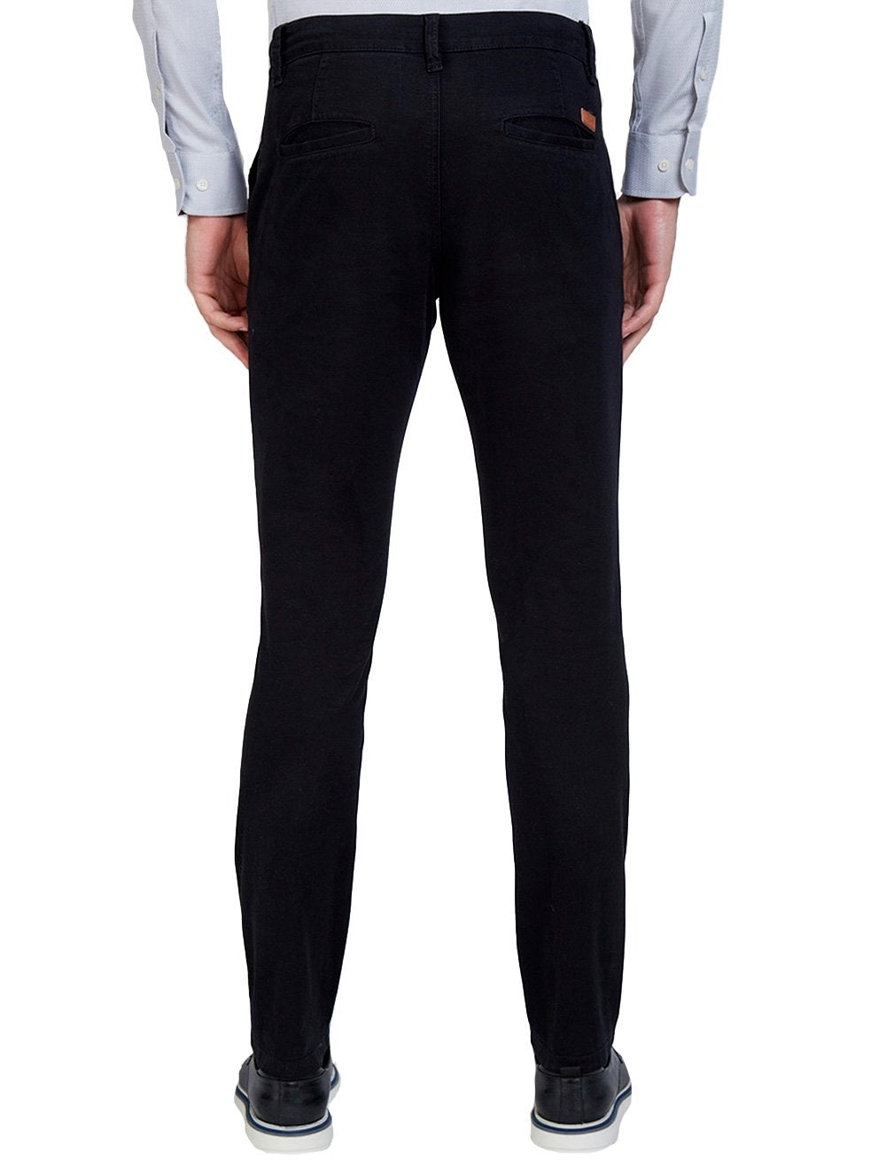 Calça Dudalina Masculina Sarja Slim Faca Color Preta