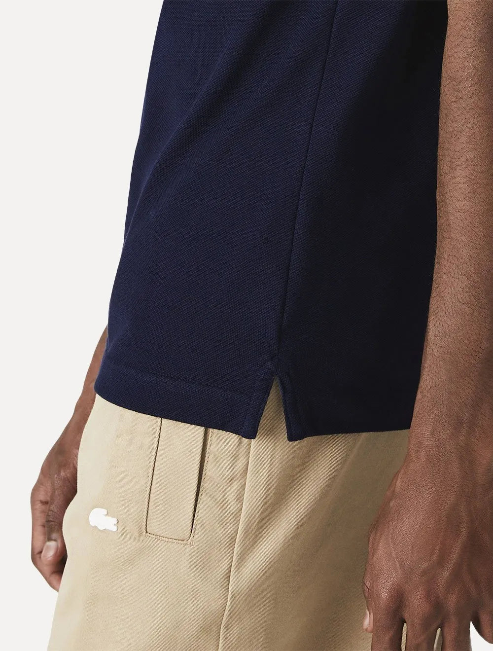 Polo Lacoste Masculina Slim Fit Classic Azul Marinho